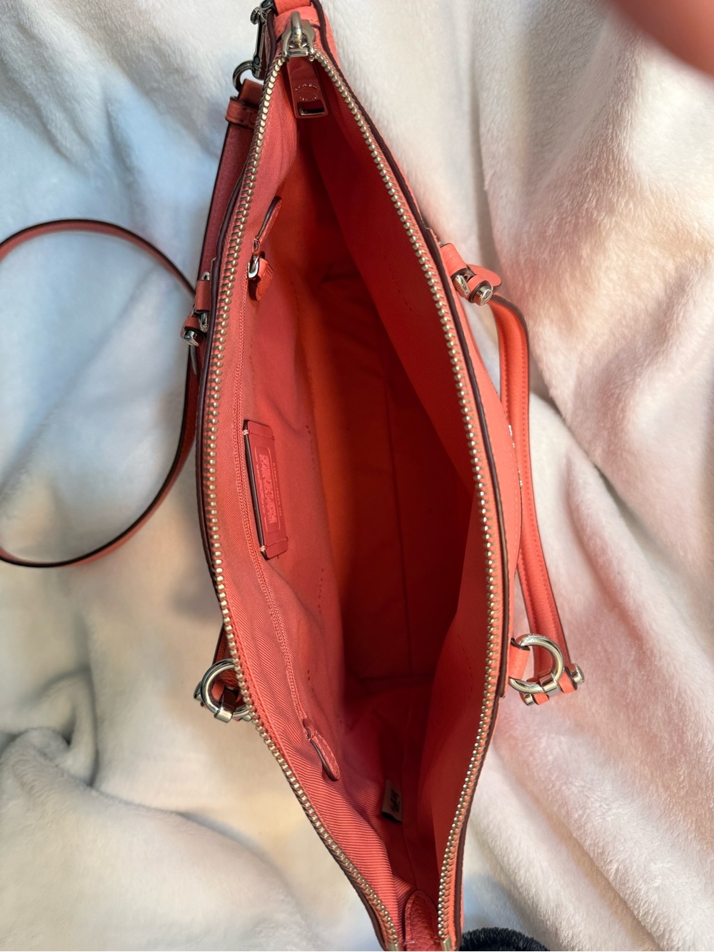 Coach Prairie Coral Pebbled Leather Shoulder Bag - Picture 3 of 8